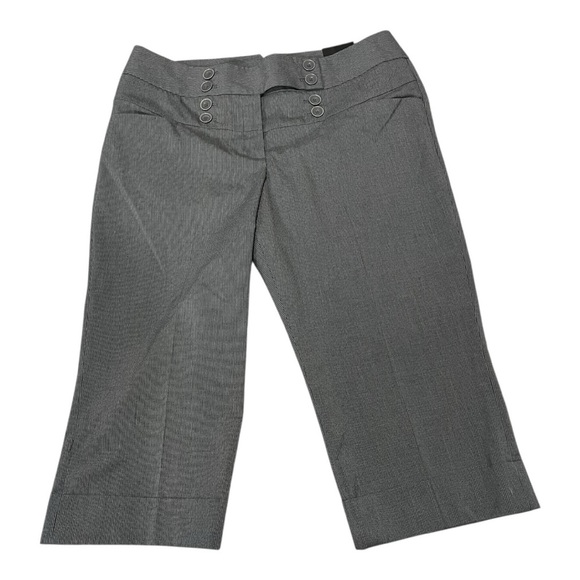 Lane Bryant Cross Hatch Suit Capris Pants White/Gray Pin Stripe Size 18 - Picture 1 of 11